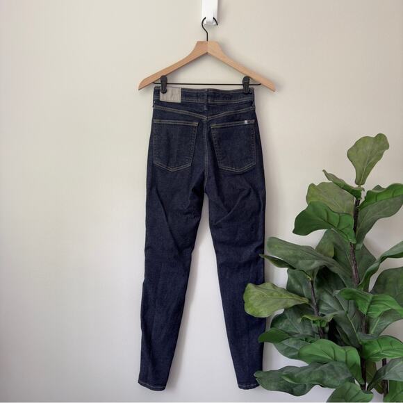 Everlane The Way High Skinny Jean Organic Cotton Dark Wash Pockets Button Zip 27 - Picture 2 of 10